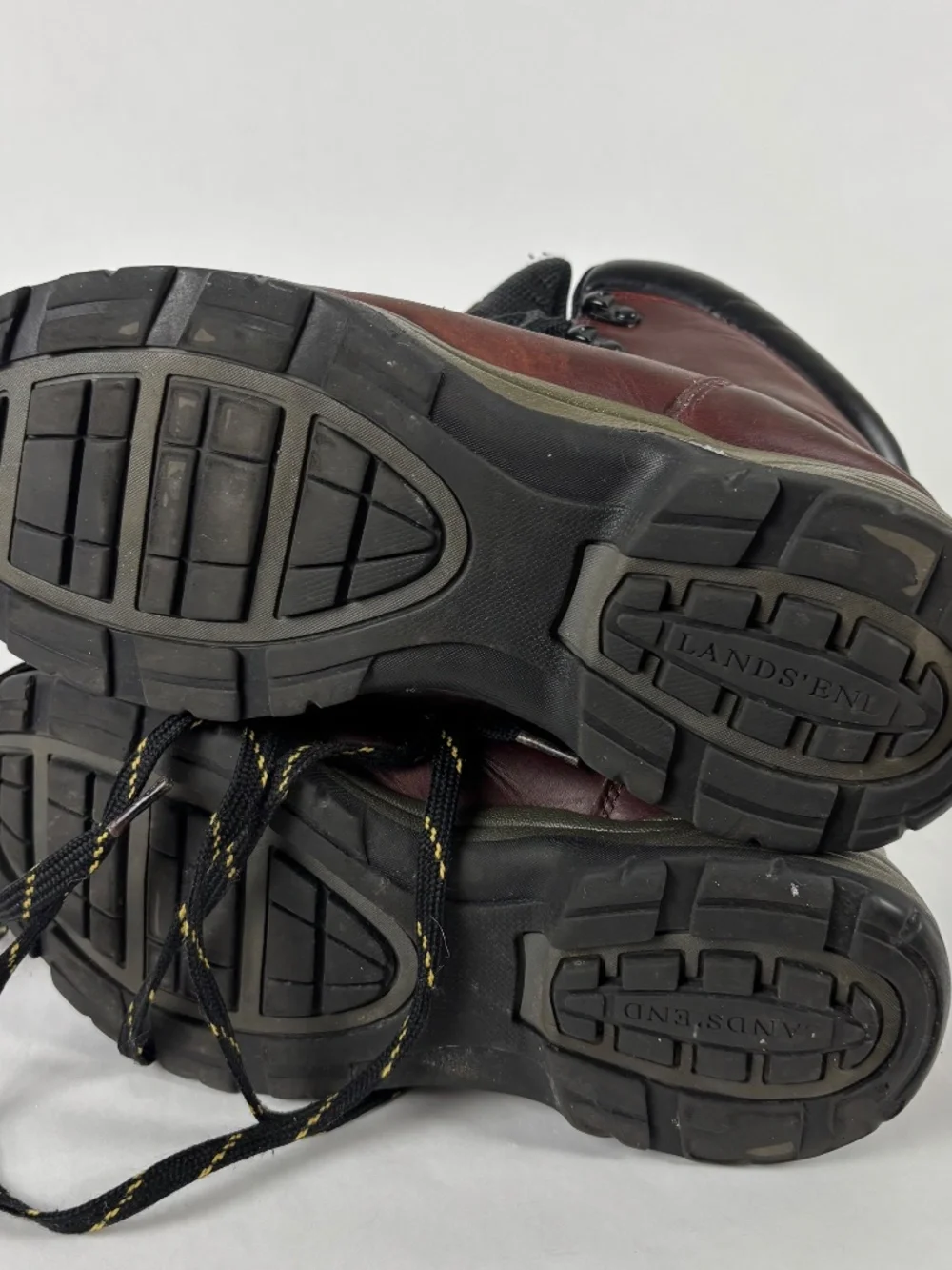 Lands' End, ‎Waterproof, Leather, Hiking Boots, Brown, Outdoor/Work, Trail, walk